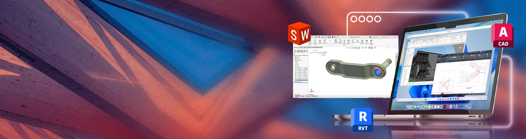 CAD engineer working in AutoCAD on a MacBook Pro M4, Windows VM running in Parallels Desktop