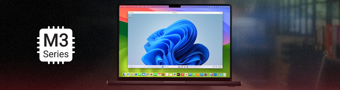 Apple M3 Mac running Windows 11 with Parallels Desktop