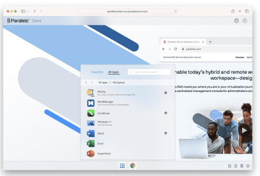 Parallels Client for HMTL 5 (Web)