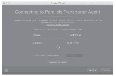 Parallels Transporter Agent