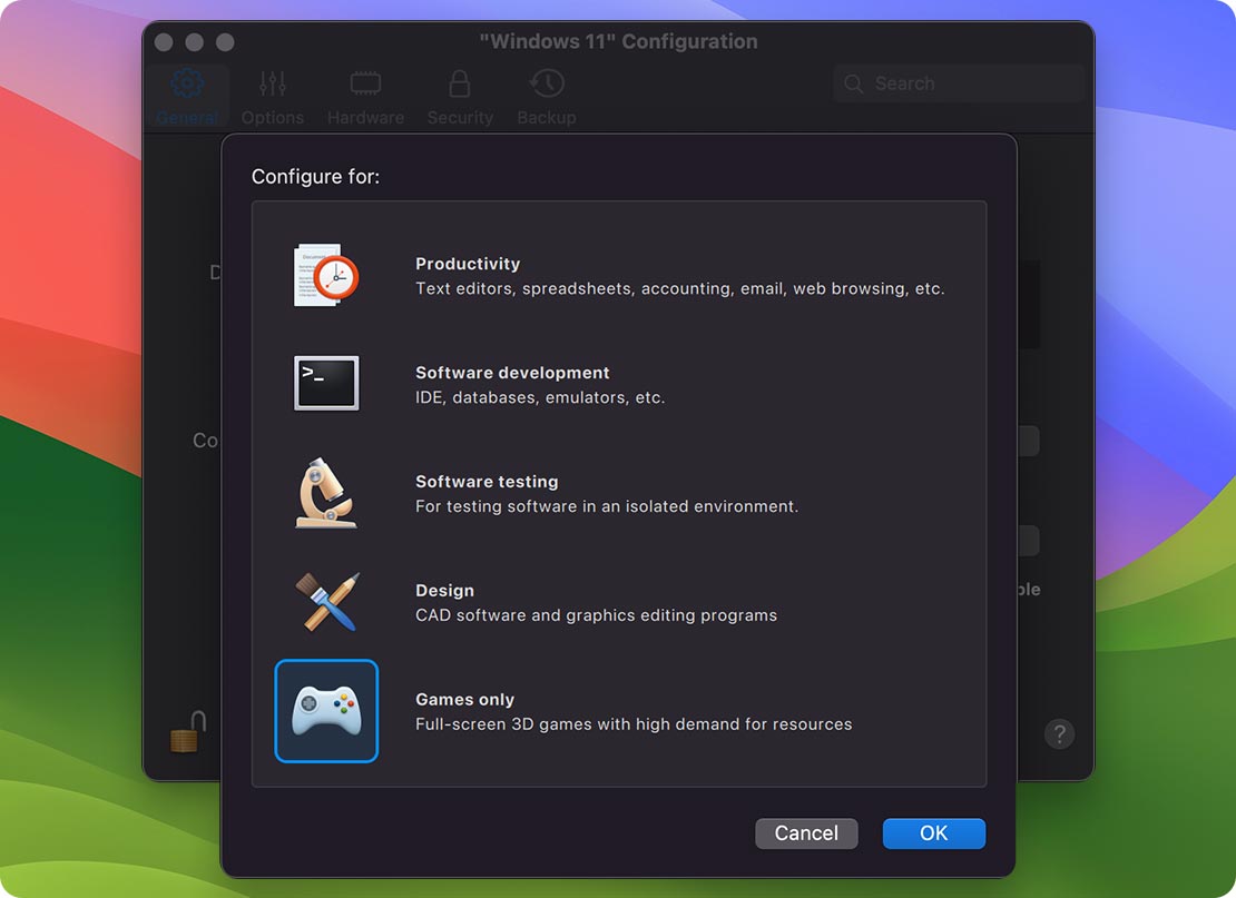 Optimize Parallels Desktop for gaming