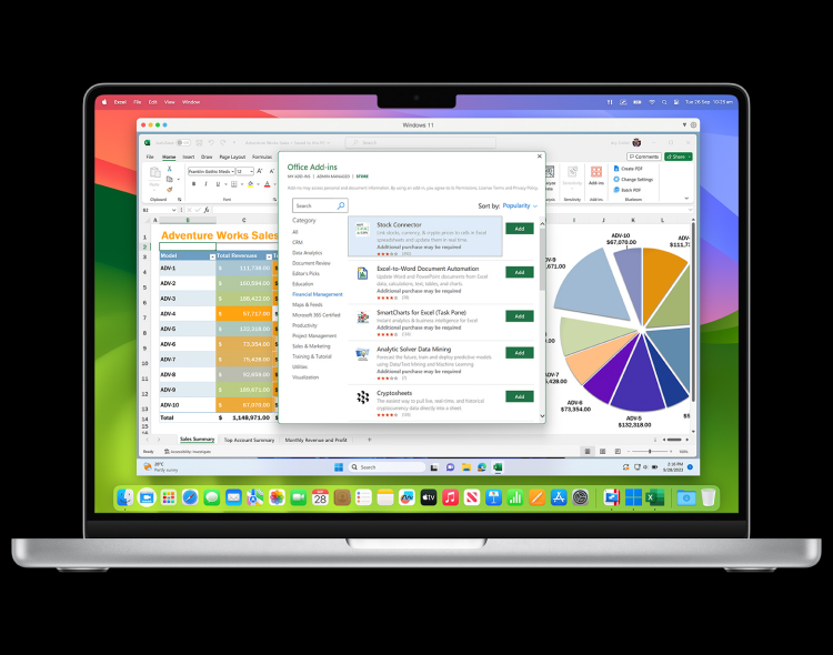 Parallels Desktop is the only Microsoft-authorized way to run Windows 11 on Macs with Apple silicon