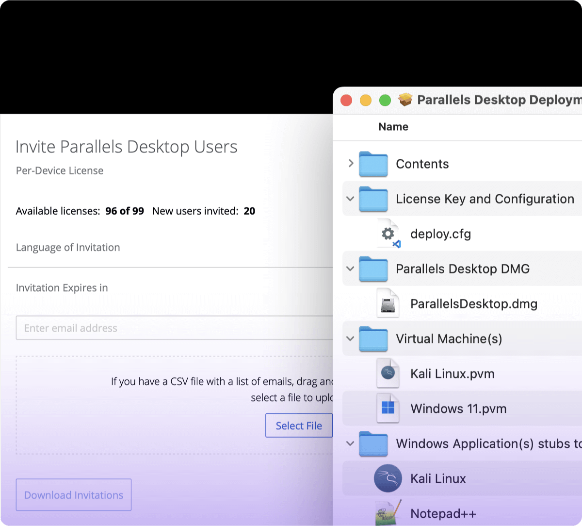 Recursos de administração
